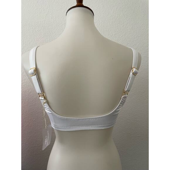 Kenny Flowers Swim Sporty Bikini Top White Santorini Swimwear - Picture 5 of 6